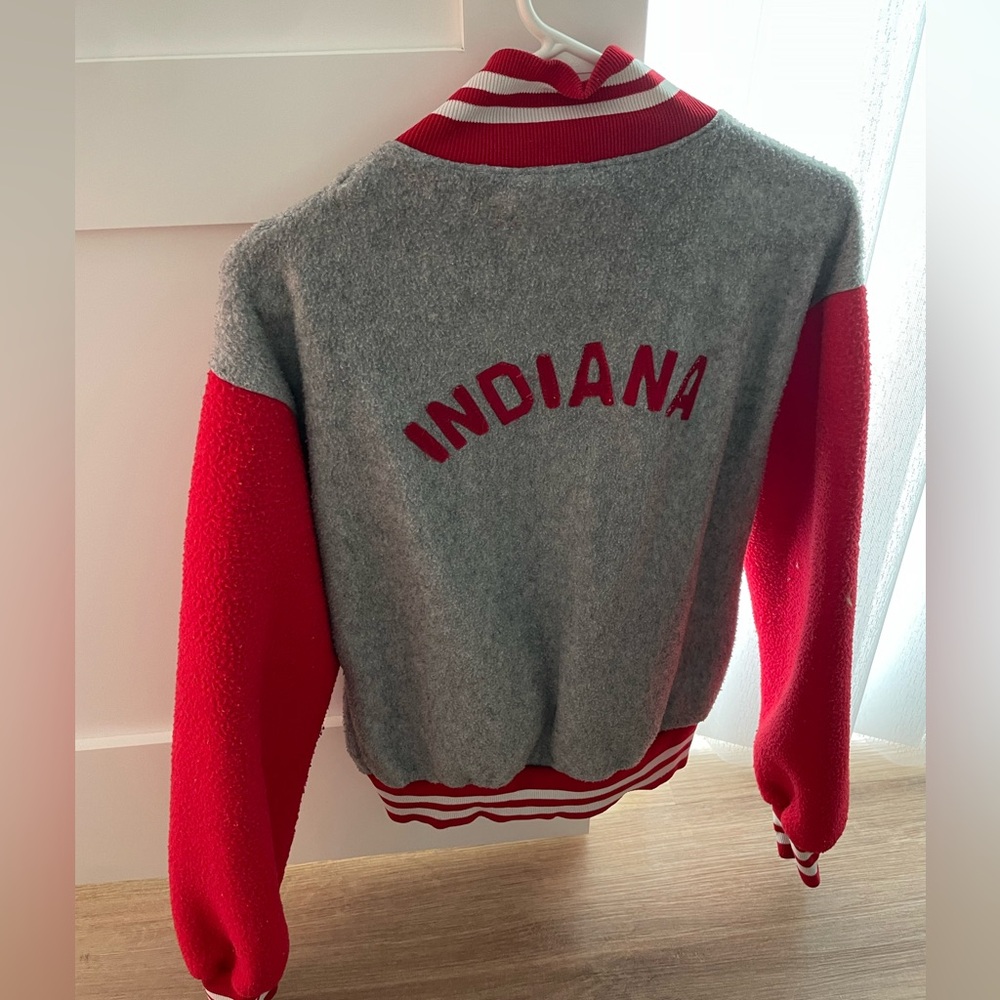 Vintage Indiana fleece bomber jacket